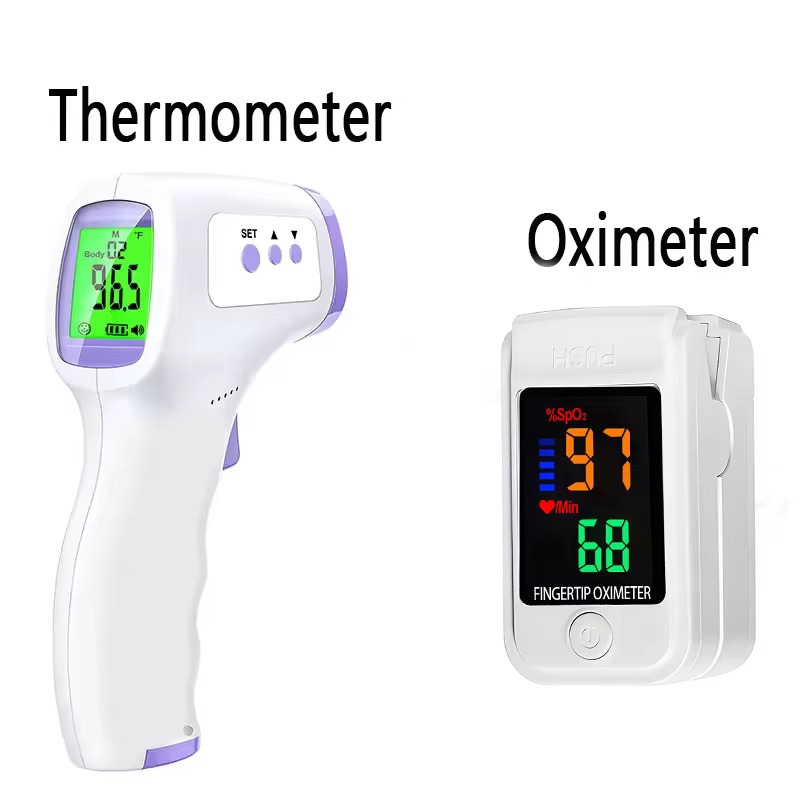 비접촉식 적외선 온도계 또는 손가락 끝에 착용하는 맥박 - Pulse Oximeter 리뷰 및 가격