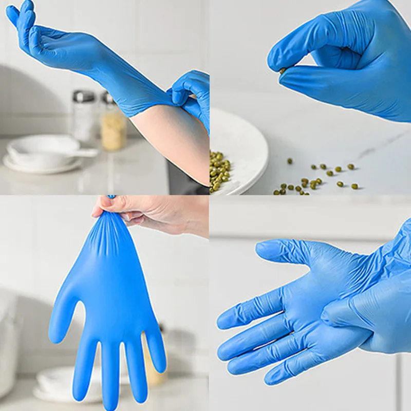 100PCS 작업용 블루 니트릴 일회용 장갑 라텍스 프 - Medical Gloves 리뷰 및 가격