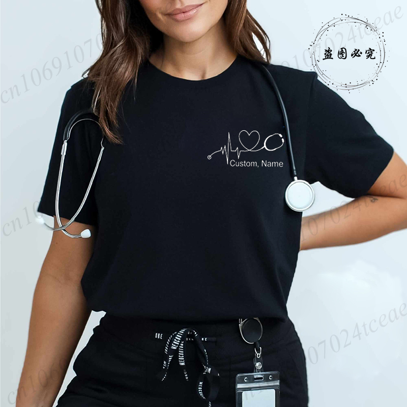 사용자 정의 이름 간호사 셔츠 청진기 심장 박동 RN  - Stethoscope 리뷰 및 가격