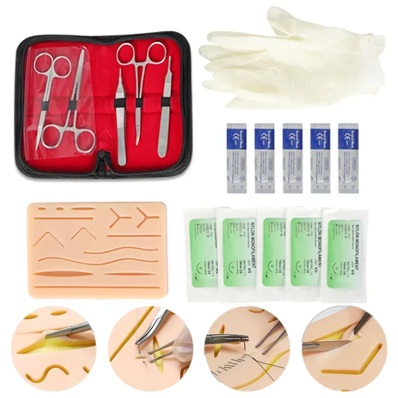 의과 학생 봉합 연습 키트 실리콘 스킨 패드 모델 도구 - Medical Gloves 리뷰 및 가격